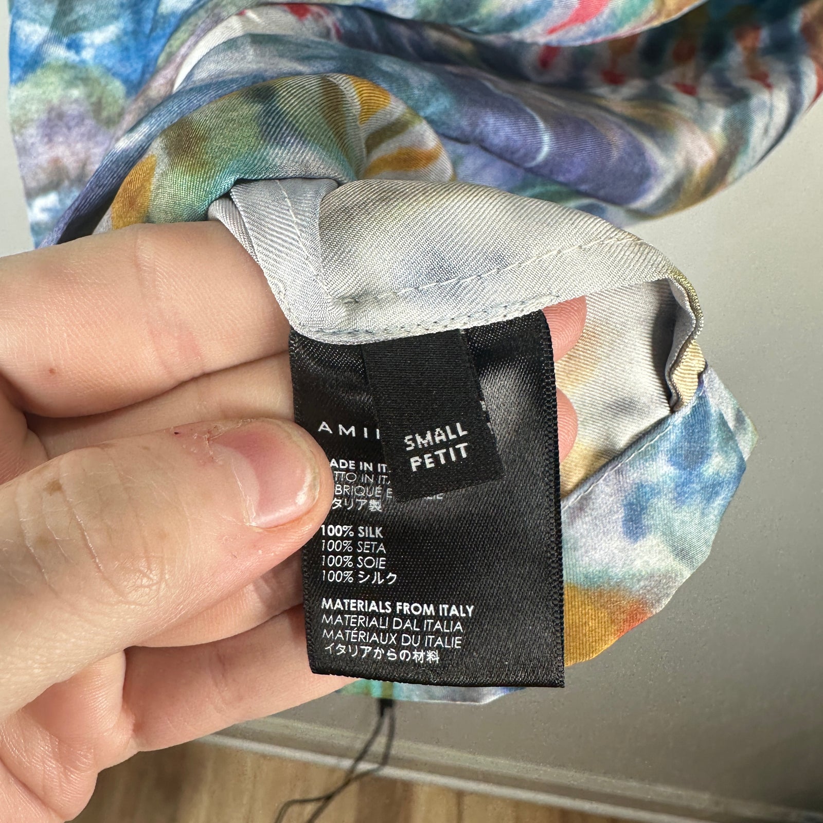 Amiri Watercolor Silk Shirt Size S