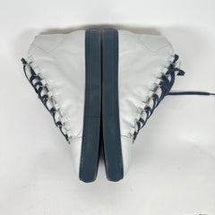 Balenciaga White/Navy High-Top Arena Sneaker Size 44