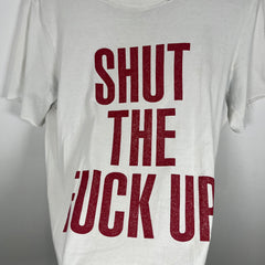 Number (N)ine White 'Shut Up' T-Shirt Size 2