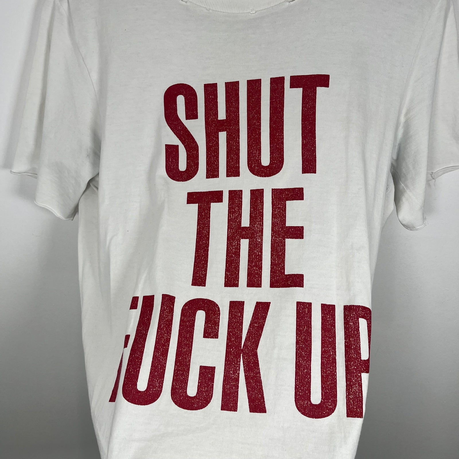 Number (N)ine White 'Shut Up' T-Shirt Size 2