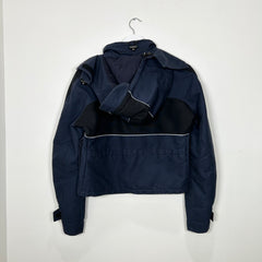 Balenciaga Cropped Blue Parka Jacket Size 46