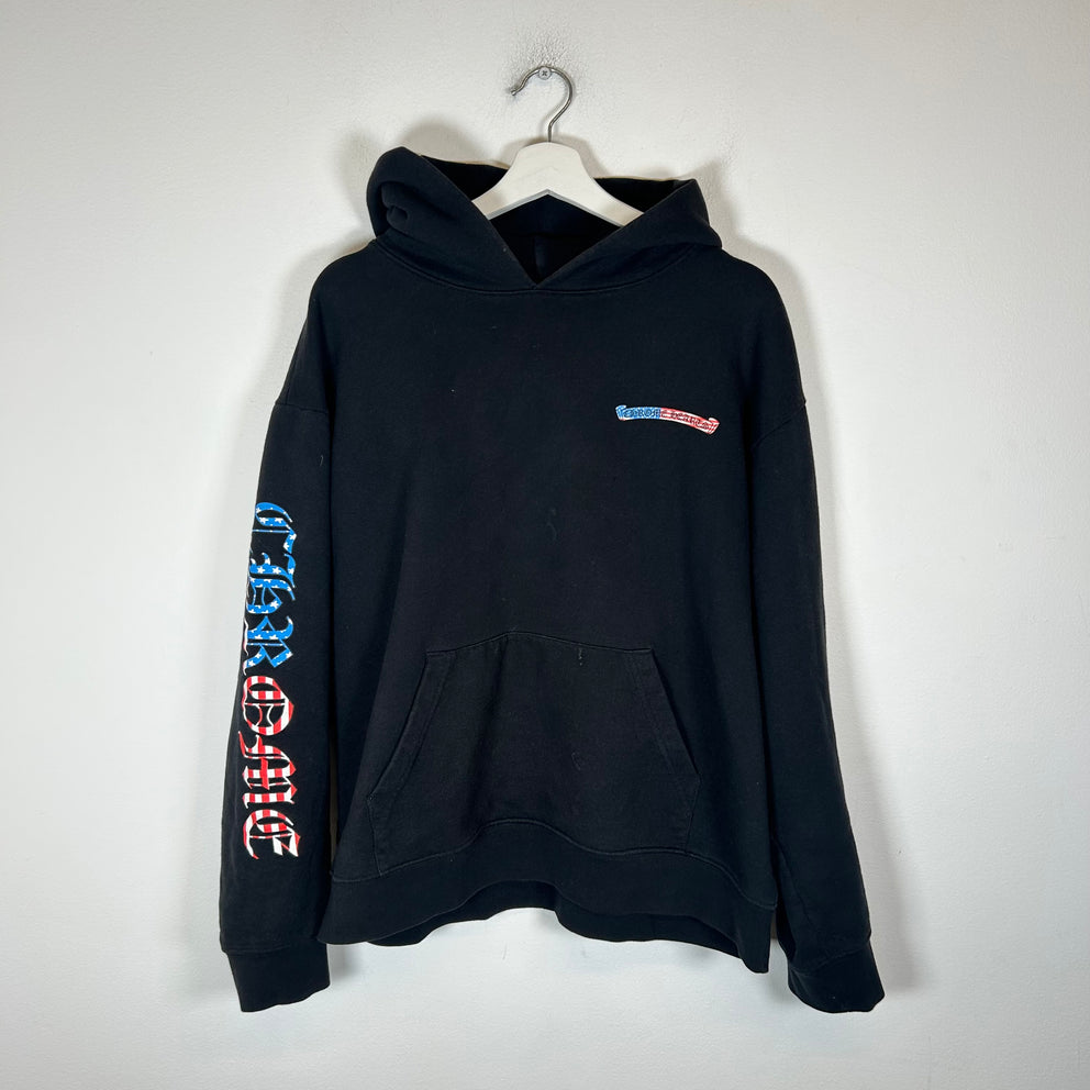 Chrome Hearts Matty Boy Black USA Scroll Hoodie Size XXL