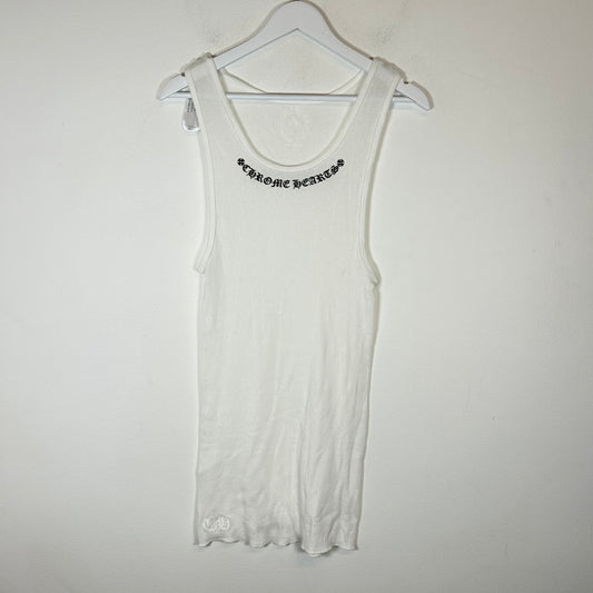 Chrome Hearts White Logo Tank Top Size L