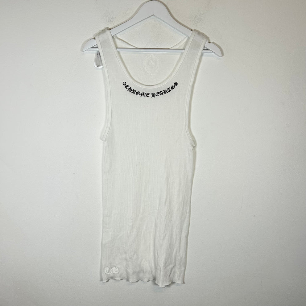Chrome Hearts White Logo Tank Top Size L