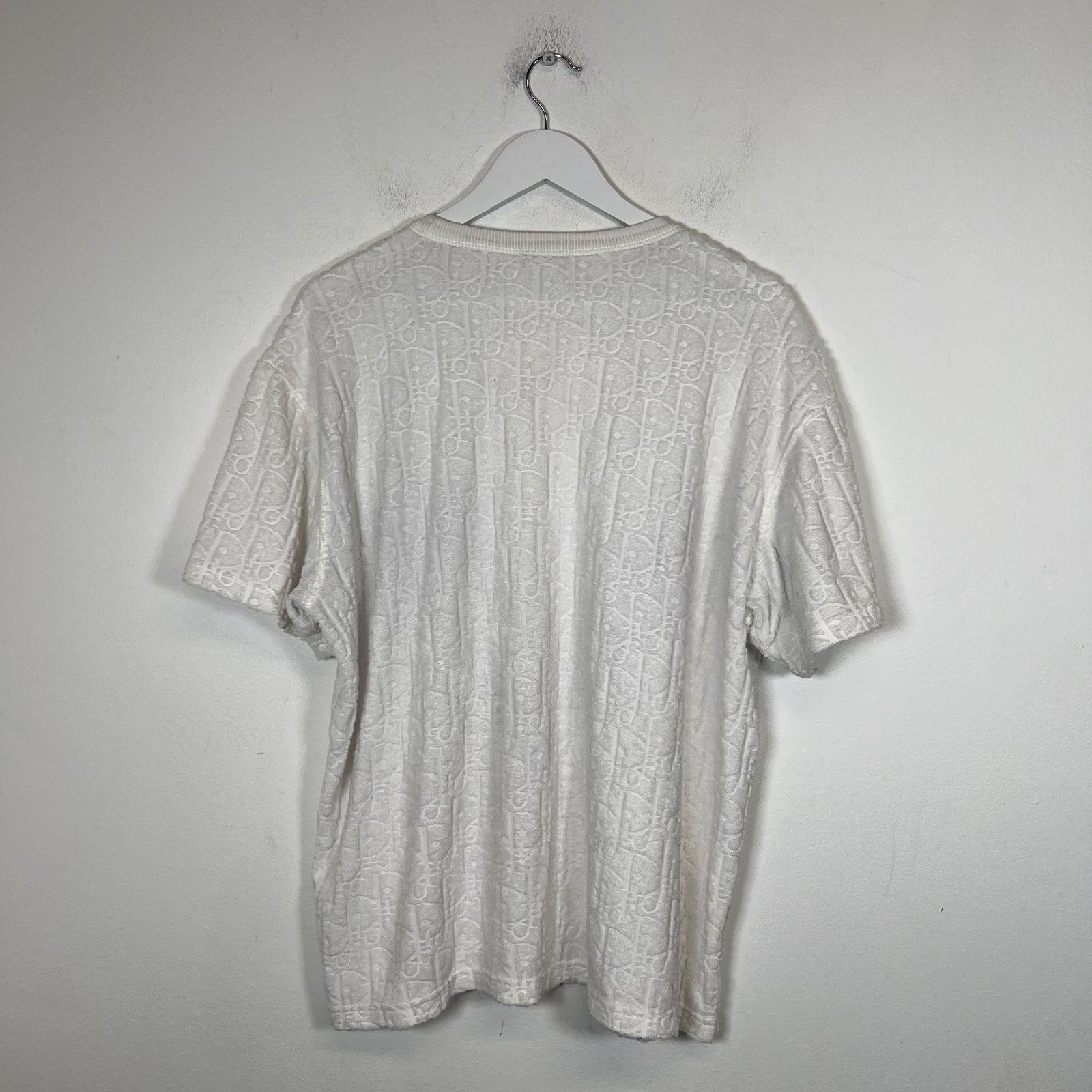 Dior White Oblique Terry T-Shirt Size M