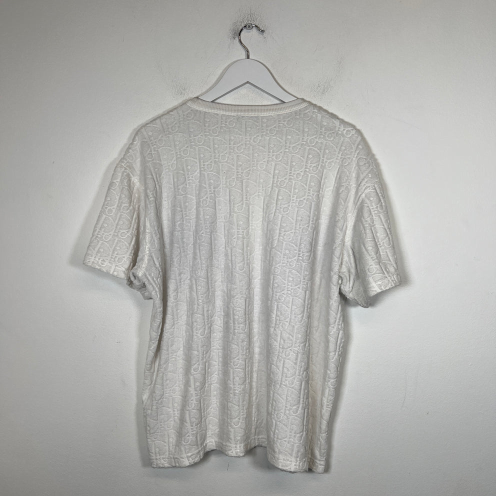 Dior White Oblique Terry T-Shirt Size M