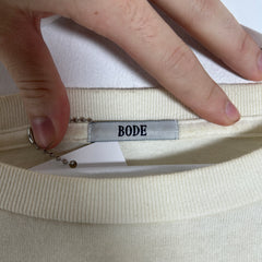 Bode Sequin Applique White T-Shirt Size XL