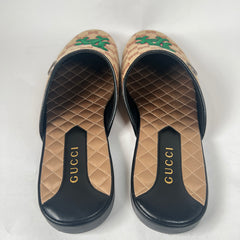 Gucci Beige LA Angels GG Monogram Mules Size GG 9.5