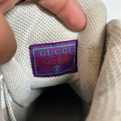Gucci White/Red Gucci Basket High-Top Sneaker Size GG 8