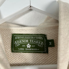 Denim Tears Cream Crystal Wreath Zip-Up Hoodie Size M
