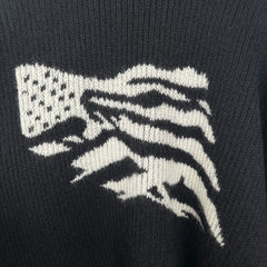 Celine 'American Flag' Mohair Knit Sweater Size XXL
