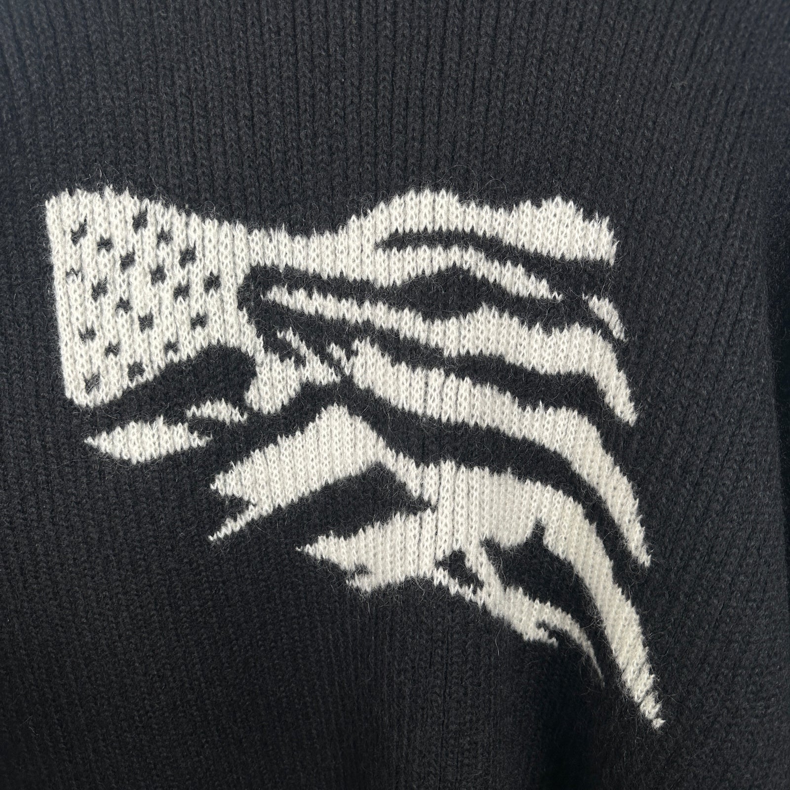 Celine 'American Flag' Mohair Knit Sweater Size XXL