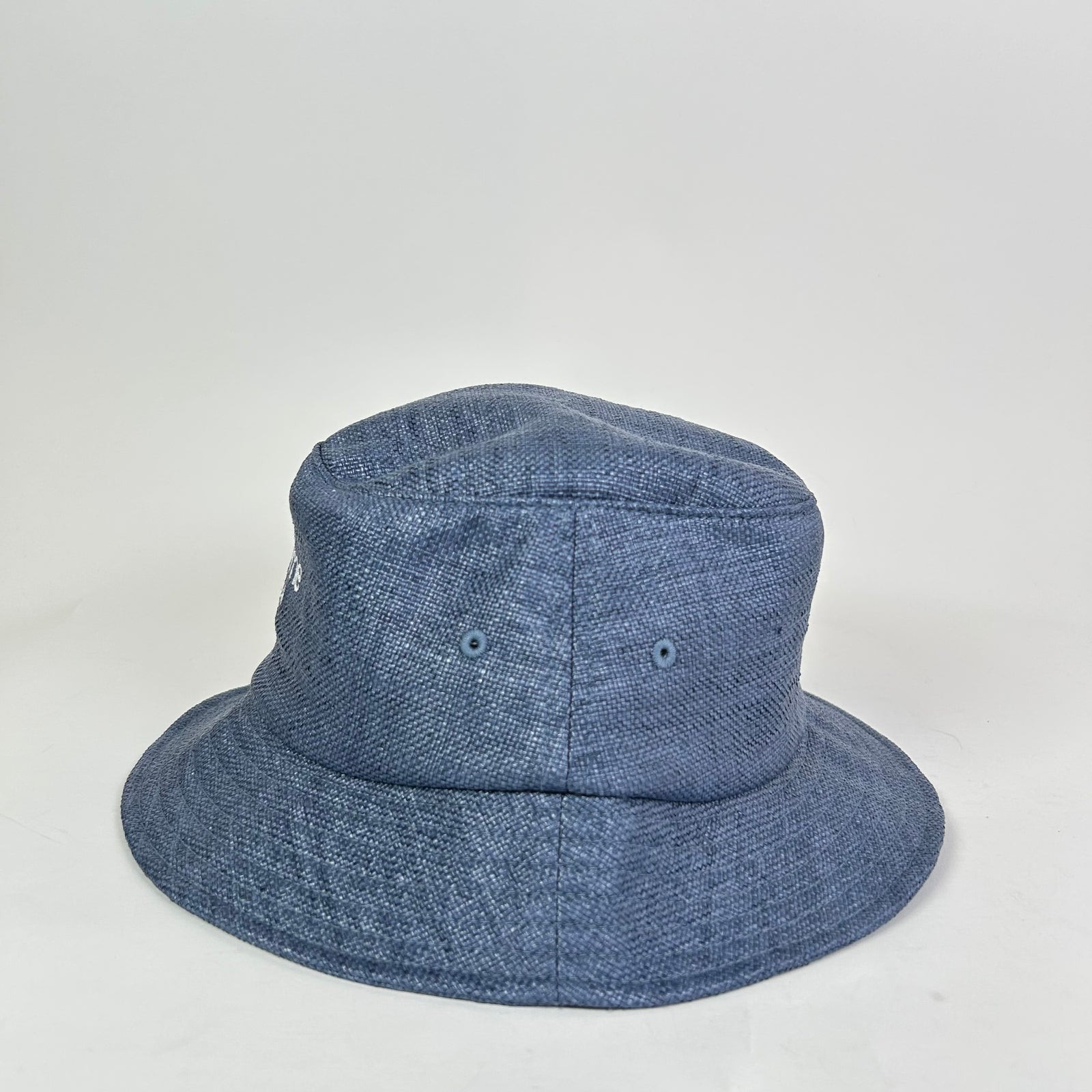 Supreme Blue Raffia Crusher Hat
