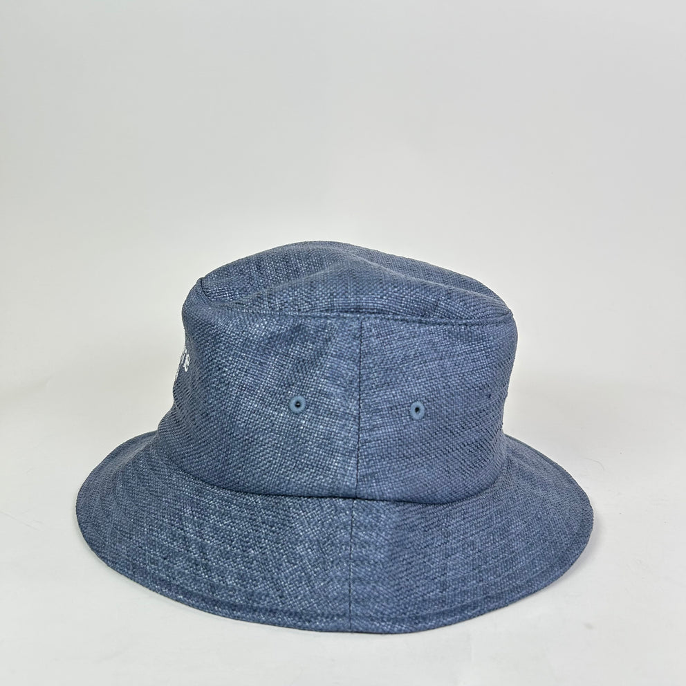 Supreme Blue Raffia Crusher Hat