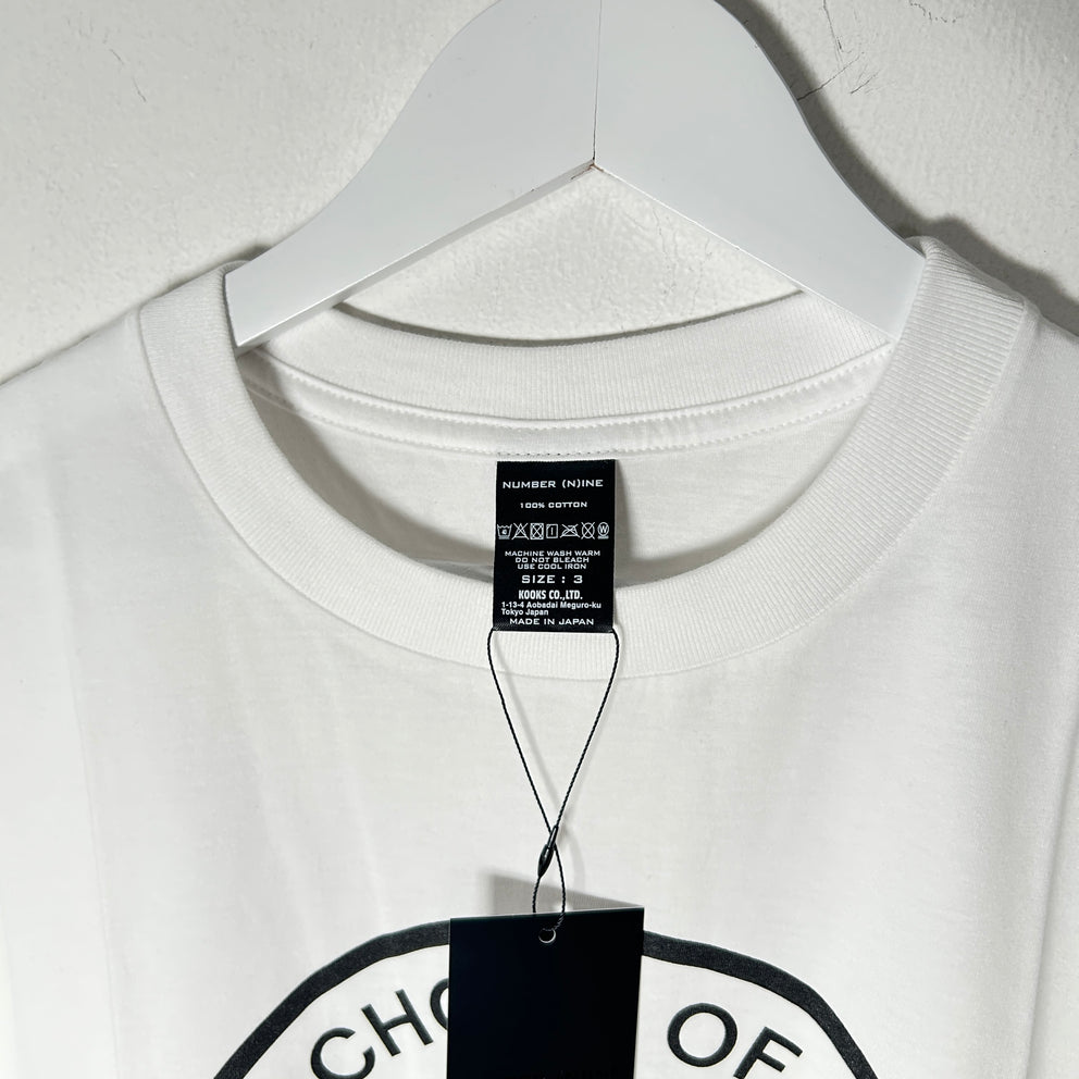 Number (N)ine School of Visual Comedy White T-Shirt Size 3