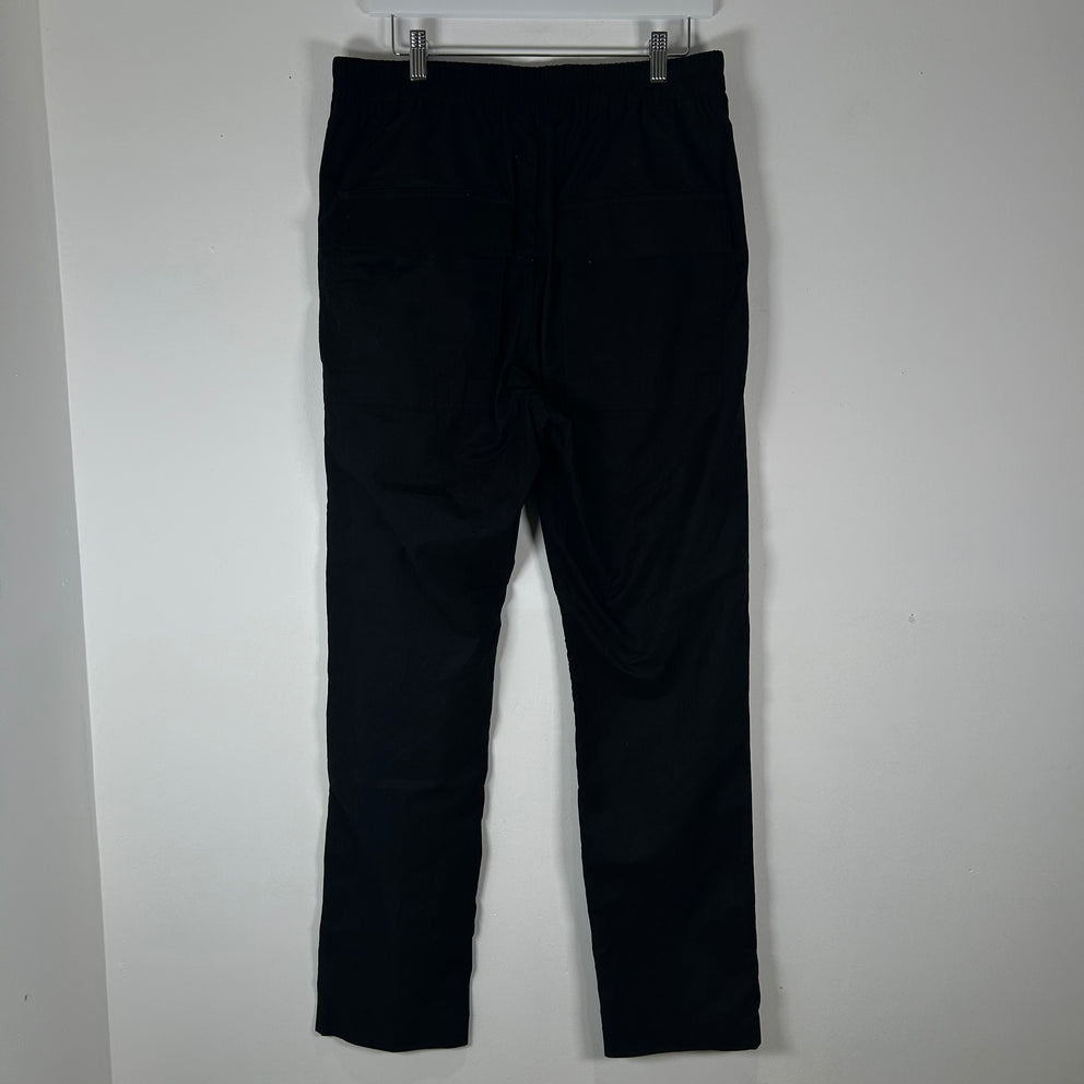 Rick Owens Black Drawstring Cotton Pants Size M