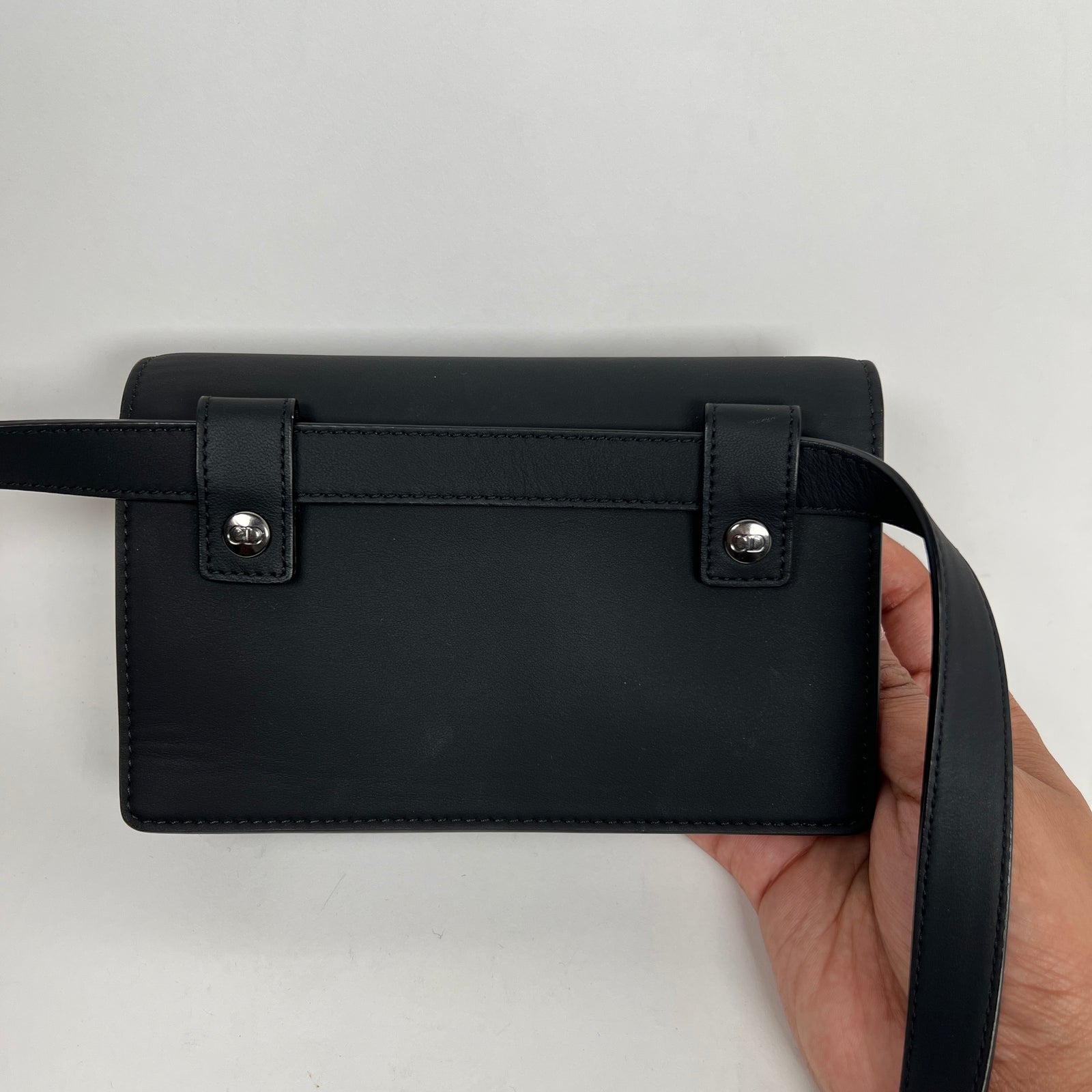 Dior Black Ultra Matte Calfskin Saddle Belt Bag