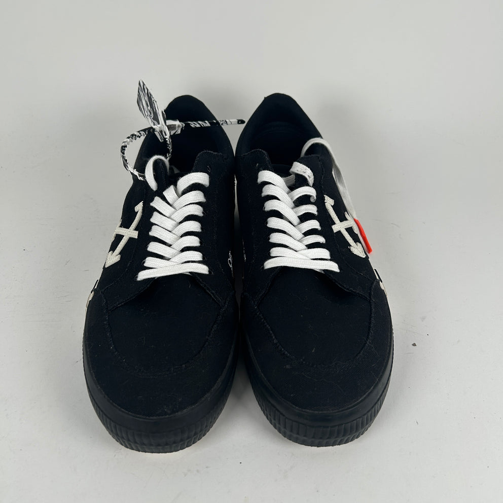Off-White Black Vulcanized Striped Low-Top Sneaker Size 45