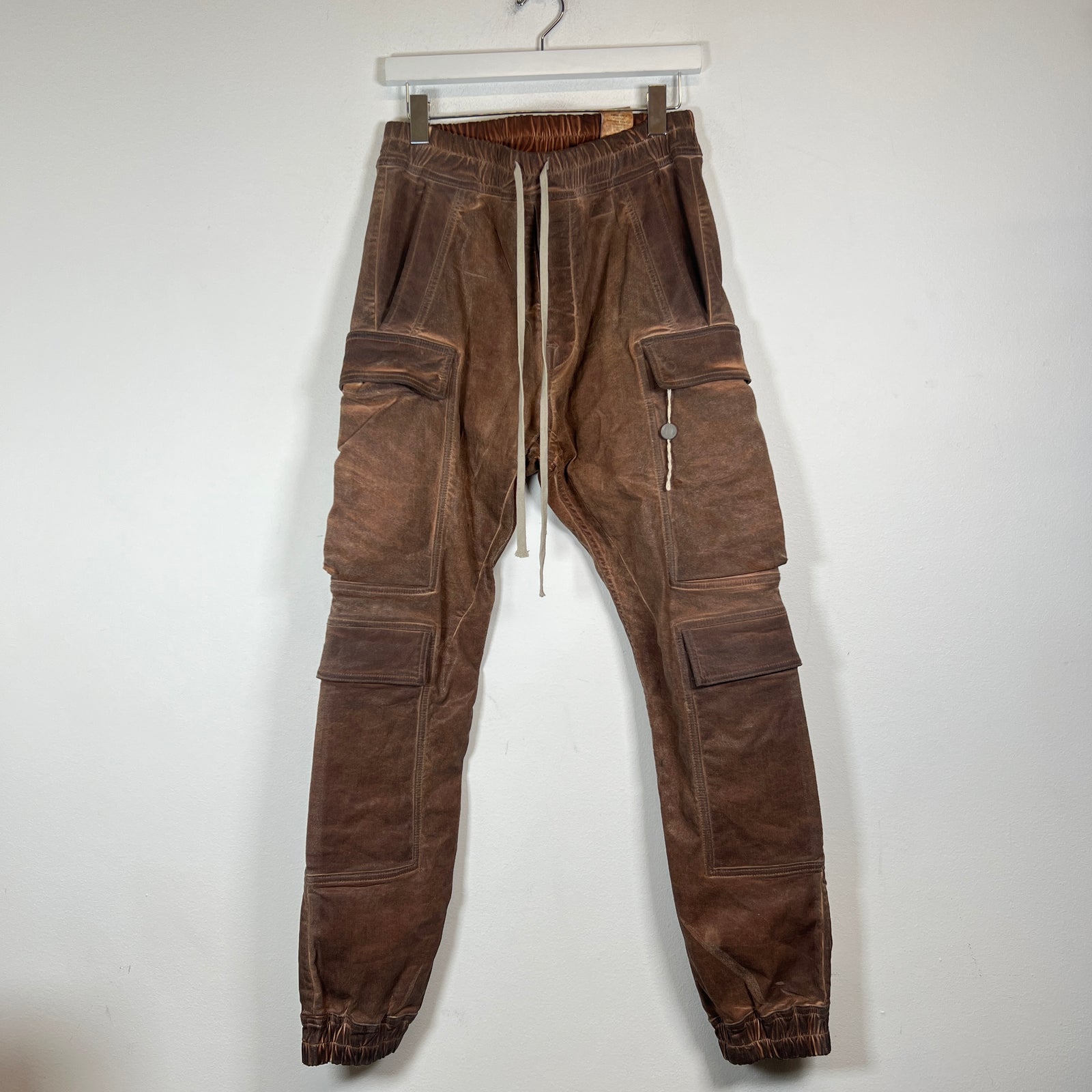 Rick Owens Henna Brown Mastodon MegaCargo Joggers Size S