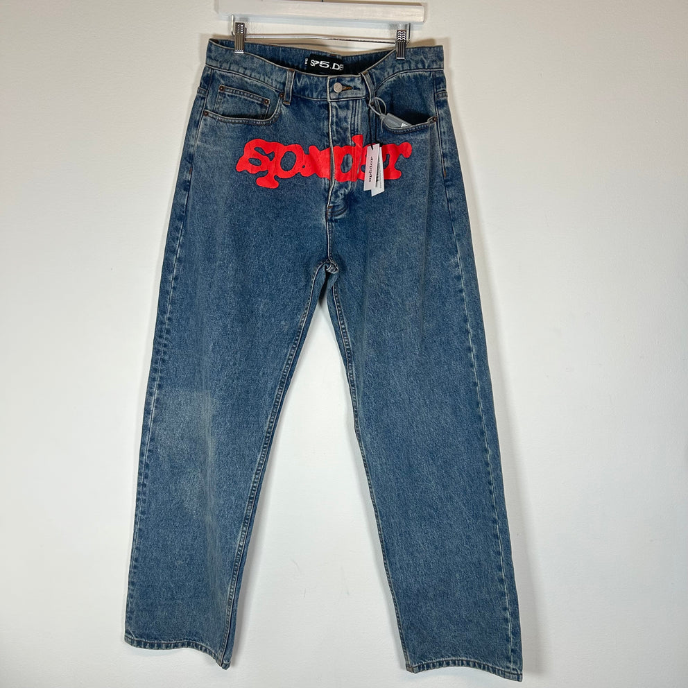 Sp5der Lightwash V3 Indigo Denim Size 34