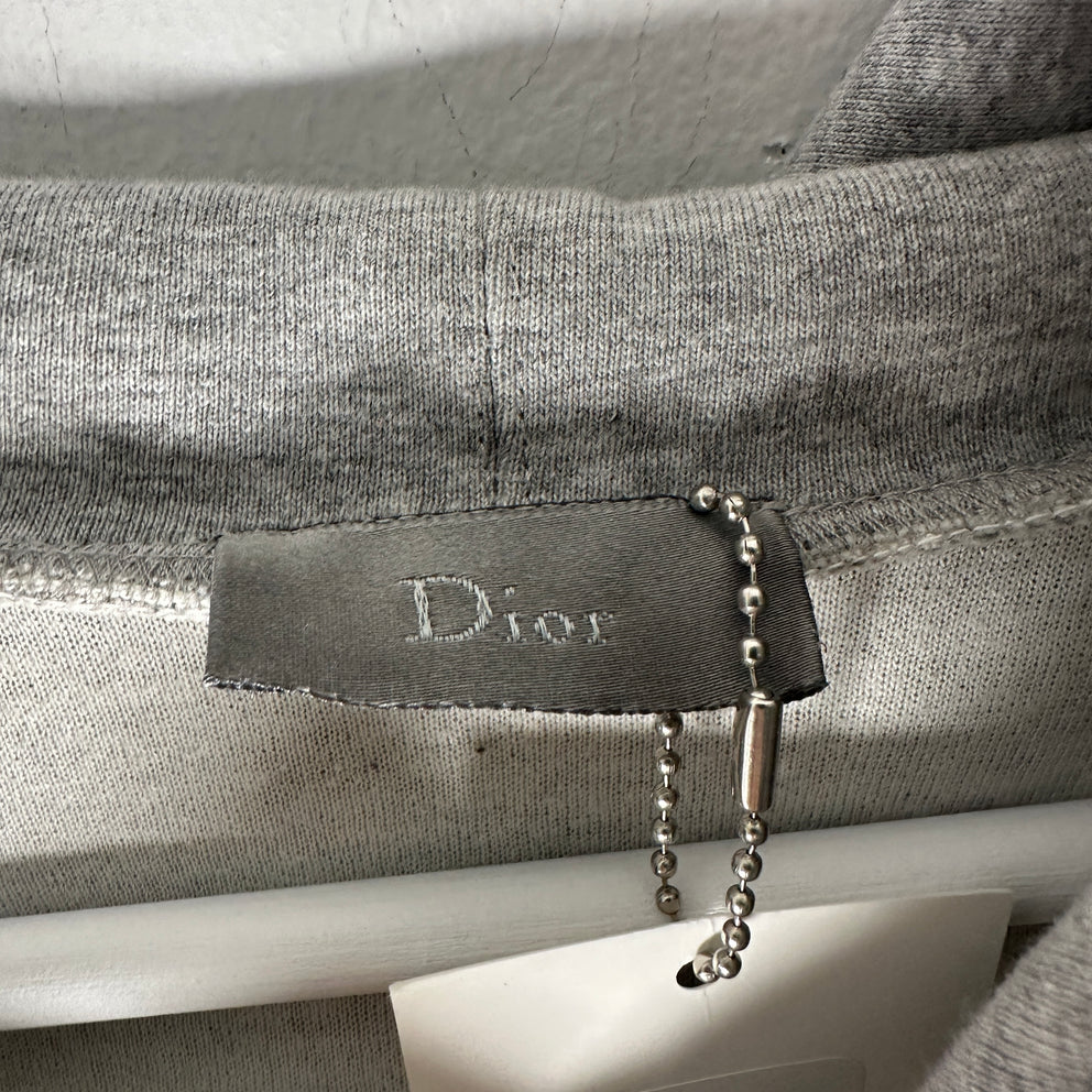 Dior Homme Grey/Yellow Striped Hoodie Size S