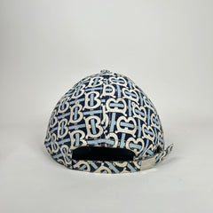 Burberry White/Blue TB Monogram Hat