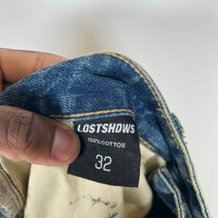 Lostshdws Distressed Denim Shorts Size 32