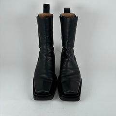 Bottega Veneta Lean Black Leather Boots Size 43.5