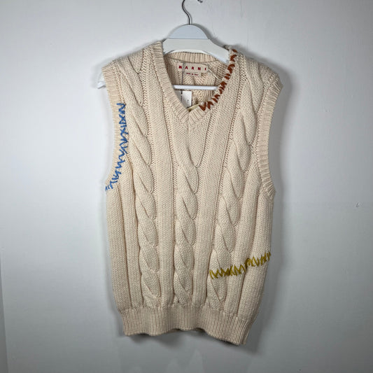 Marni Scar Cable Knit Vest Size 48