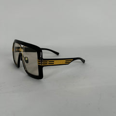 Gucci Black/Gold Square Aviator Sunglasses