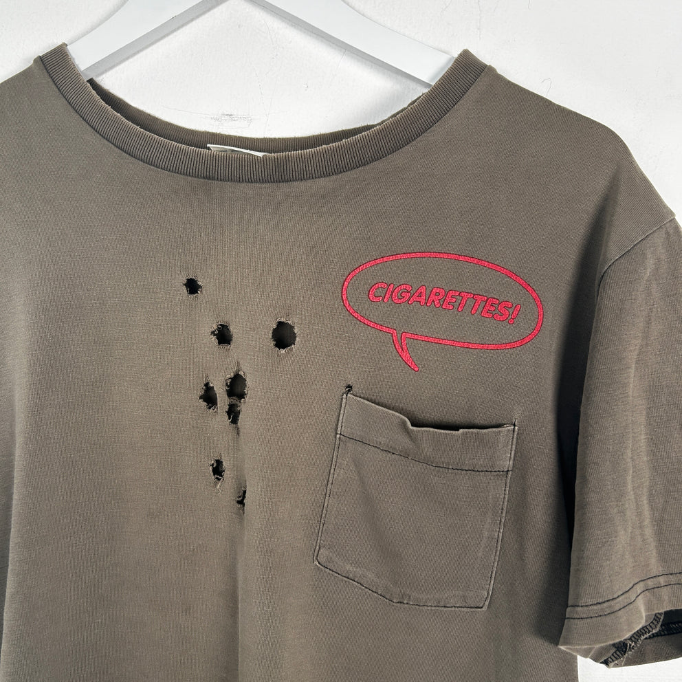 Number (N)ine 'Cigarettes' Brown Distressed T-Shirt Size 4
