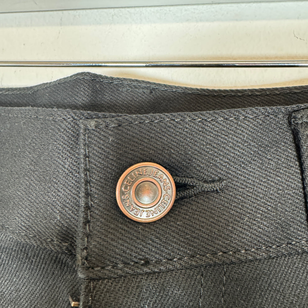 Celine Black Japanese Denim Jeans Size 30