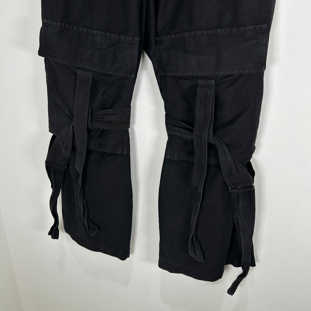 Dries Van Noten Black Bondage Cargo Pants Size M