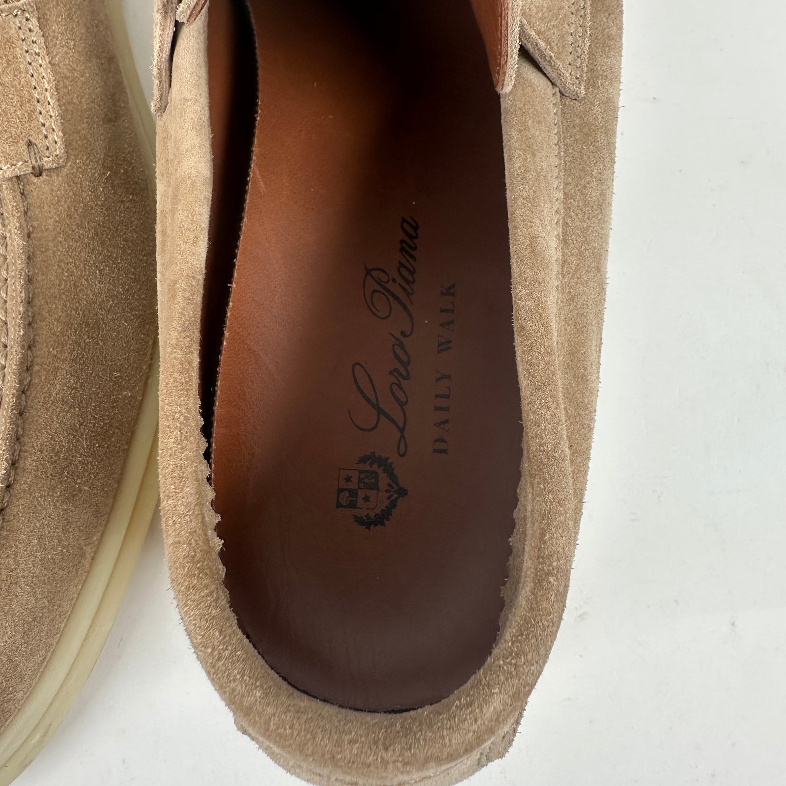 Loro Piano Biege Suede Summer Walker Size 41