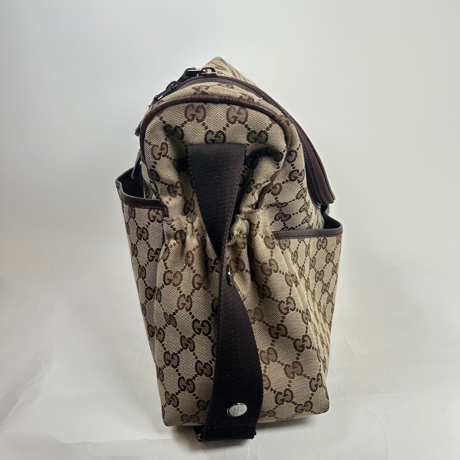 Gucci Beige GG Canvas Diaper Bag