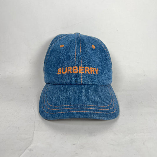 Burberry Blue Denim Logo Hat