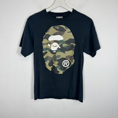 Bape Black/Camo Ape Head T-Shirt Size S