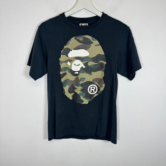 Bape Black/Camo Ape Head T-Shirt Size S
