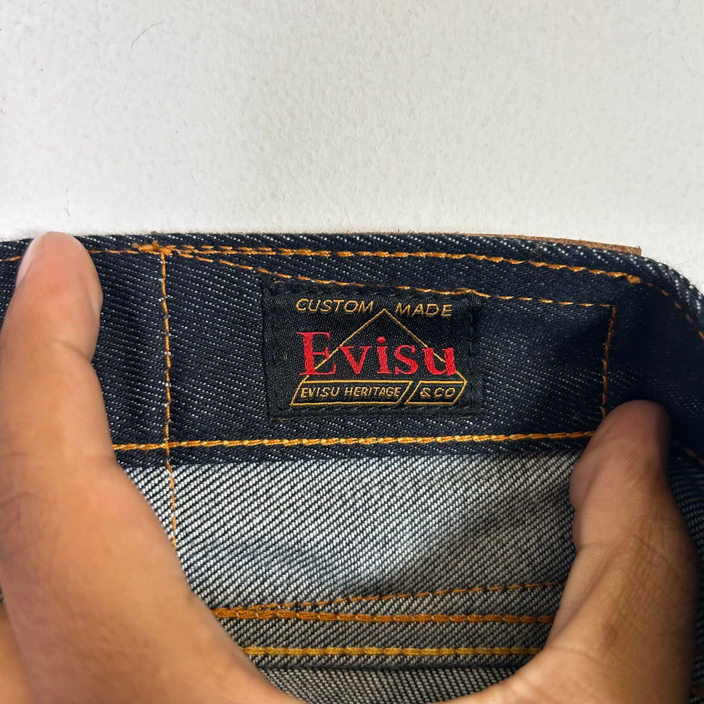 Evisu Indigo Seagull Print Regular Fit Jeans