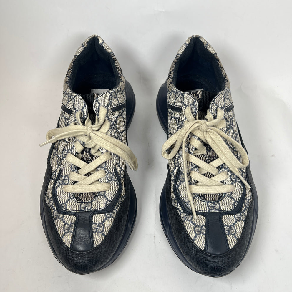 Gucci Navy GG Rhyton Sneaker Size GG 11