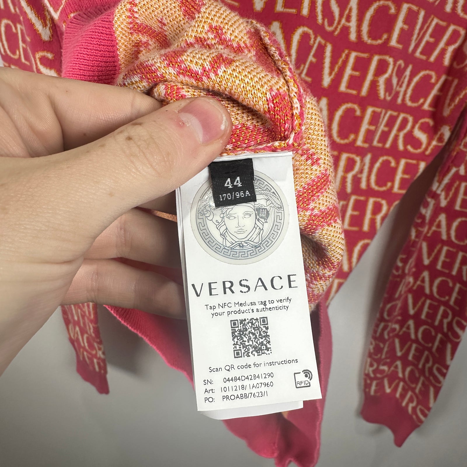 Versace All-Over Logo Crewneck Size 44