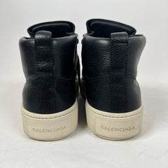 Balenciaga Black Lambskin Arena Sneaker Size 42