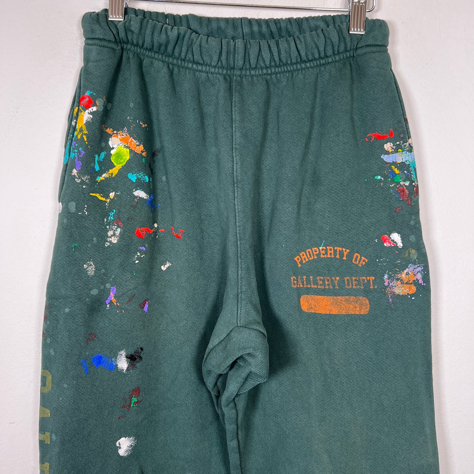 Gallery Dept Green Paint Splatter Sweatpants Size M