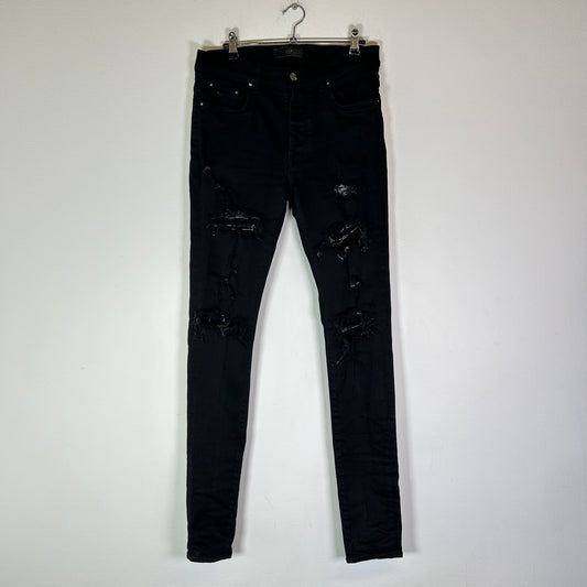 Amiri Black Distressed Skinny Jeans