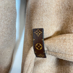 Louis Vuitton Brown Long Belted Cashmere Wrap Coat Size 36