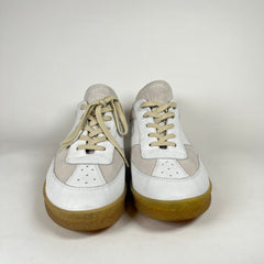 MM6 White Calf-Leather Low Top Sneakers Size 45