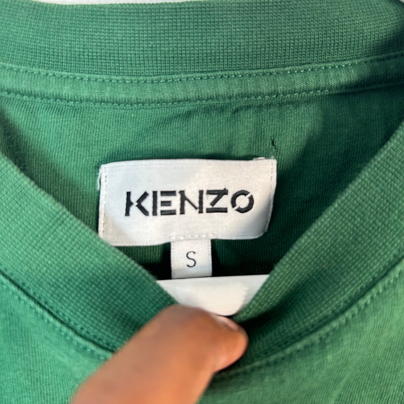 Kenzo Green Logo T-Shirt Size S