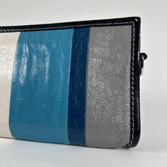 Balenciaga Bazar Striped Leather Crossbody