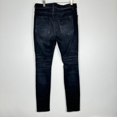 Amiri Black Washed Skinny Jeans Size 36