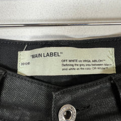 Off-White Black Waxed Jeans Size 32